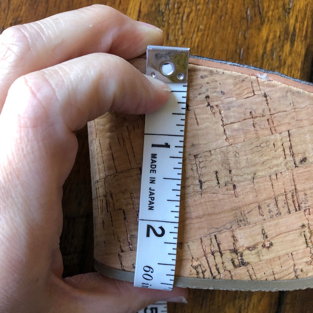 Sam Edelman Romy Wedge Sandal Light Gold and Cork - Picture 11 of 11